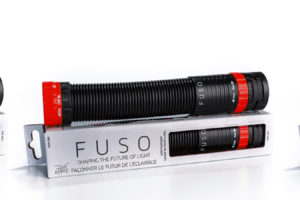 FUSO All-In-One LED Flashlight packaging slider
