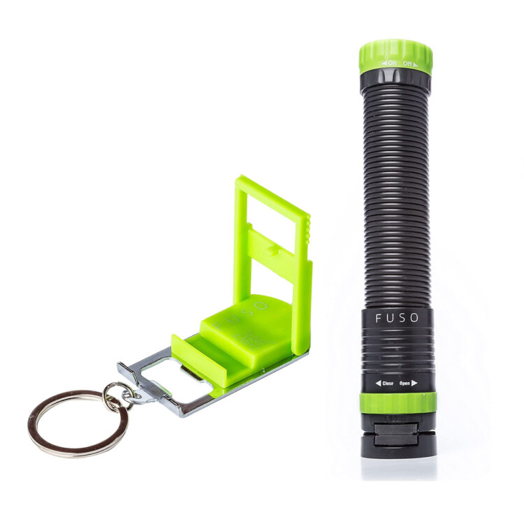 green led flashlight with keychain