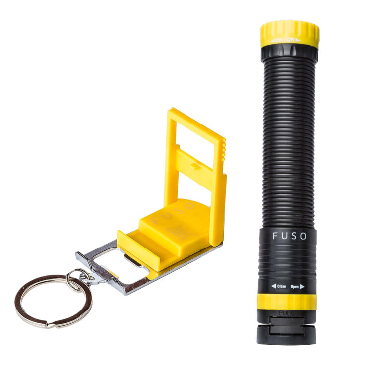 yellow led light with keychain